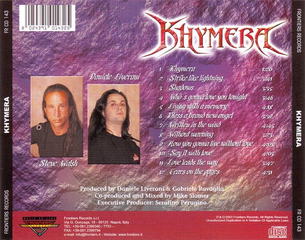 Khymera - Khymera (2003) (Lossless+MP3)