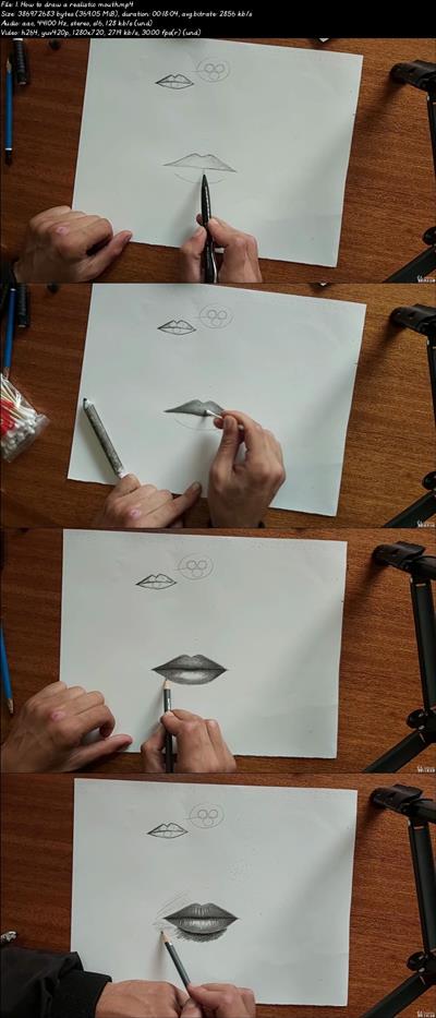 How to draw an eye, a nose and a mouth realistically !