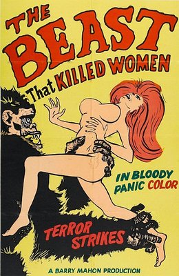 The Beast That Killed Women / The Beast That Molested Women / The Beast That Ruined Women / ,    (  (Barry Mahon), Barry Mahon Productions) [1965 ., horror, thriller, erotic, DVDRip] [rus] ( ,  