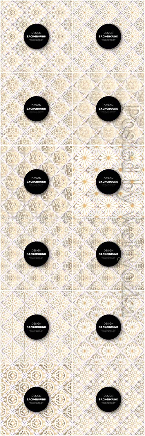 Mandala seamless pattern, islamic vector background # 12