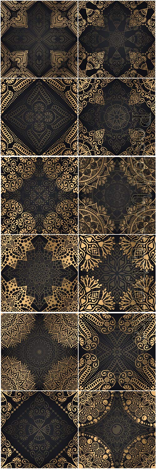 Mandala seamless pattern, islamic vector background # 18