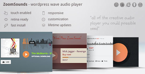 CodeCanyon - ZoomSounds v5.82 - WordPress Wave Audio Player with Playlist - 6181433