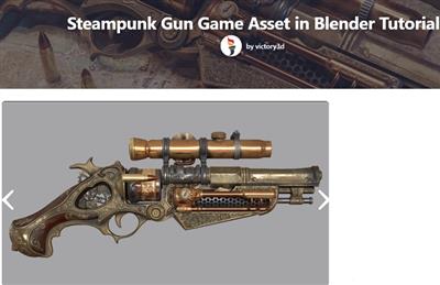 FlippedNormals   Steampunk Gun Game Asset in Blender Tutorial