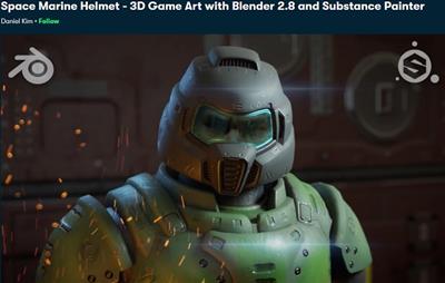 Skillshare   Space Marine Helmet   3D Game Art with Blender 2.8 and Substance Painter by Daniel Kim