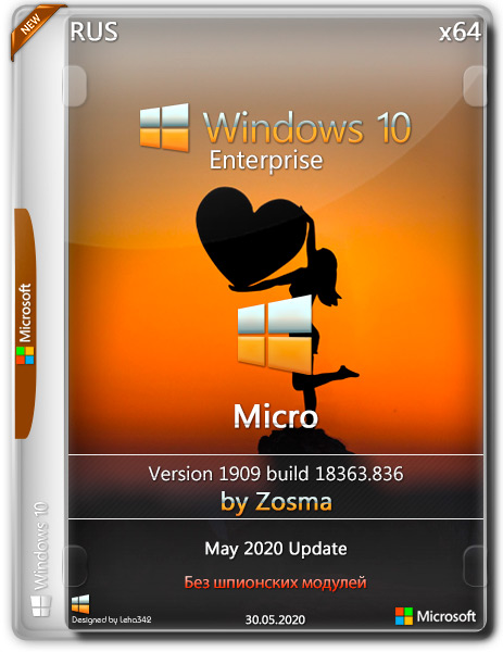 Windows 10 Enterprise x64 Micro v.1909.18363.836 by Zosma (RUS/2020)