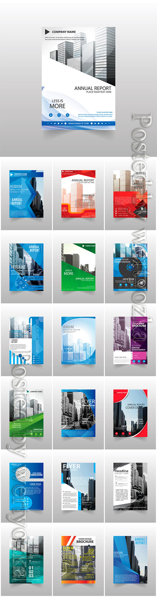 Vector brochures, flyer templates