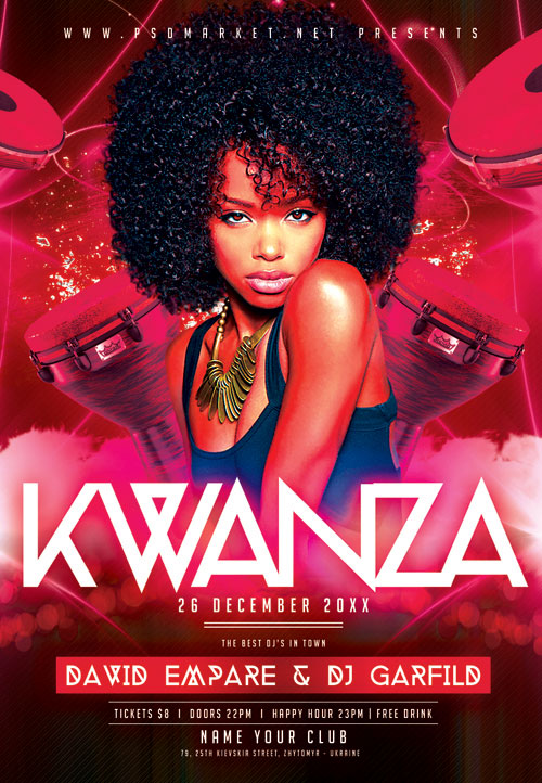 Kwanza fest - Premium flyer psd template