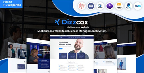 CodeCanyon - Dizzcox v2.2 - Multipurpose Website & Business Management System CMS - 25986228