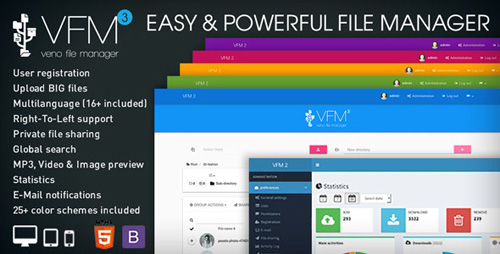 CodeCanyon - Veno File Manager v3.6.1 - host and share files - 6114247