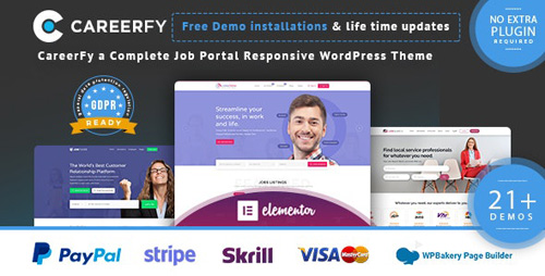 ThemeForest - Careerfy v3.9.0 - Job Board WordPress Theme - 21137053