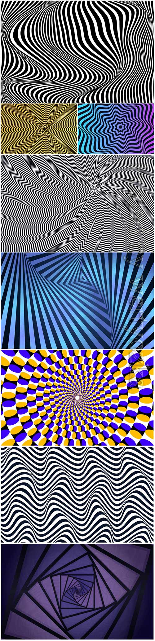 Psychedelic optical illusion vector background