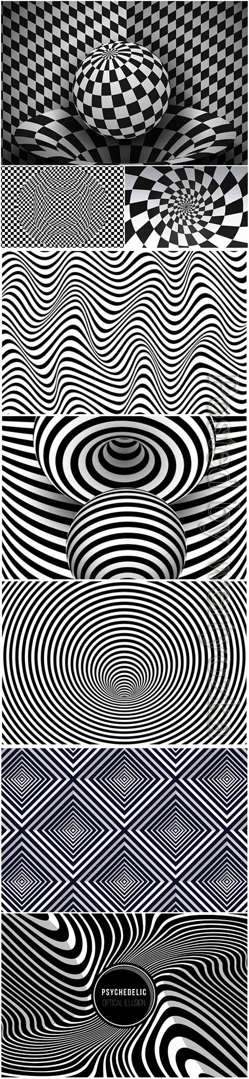 Psychedelic optical illusion vector background # 2
