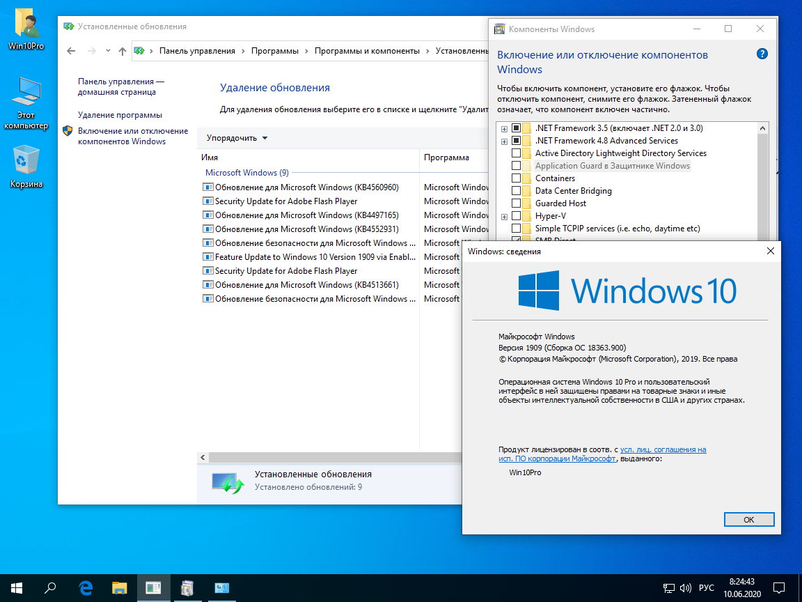 Windows 10 Pro x64 1909.18363.900 by SanLex Edition 2020-06-10 (RUS)