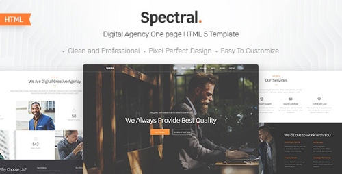 ThemeForest - Spectral v1.0 - Business & Agency One Page HTML5 Template (Update: 27 November 18) - 22810222