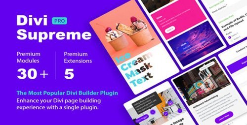 Divi Supreme Pro v3.1.1 - Custom & Creative Divi Modules To Help You Build Amazing Websites