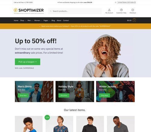 Shoptimizer v2.1.5 - Fastest WooCommerce WordPress Theme