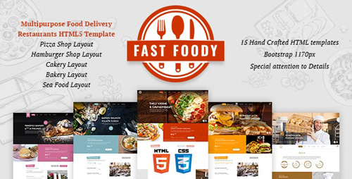 ThemeForest - Fast Foody v1.0 - Multipurpose Restaurants HTML5 Template - 24142664