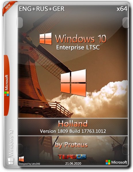 Windows 10 Enterprise LTSC 1809 Holland by Proteus (x64) (2020) =Eng/Rus/Ger=