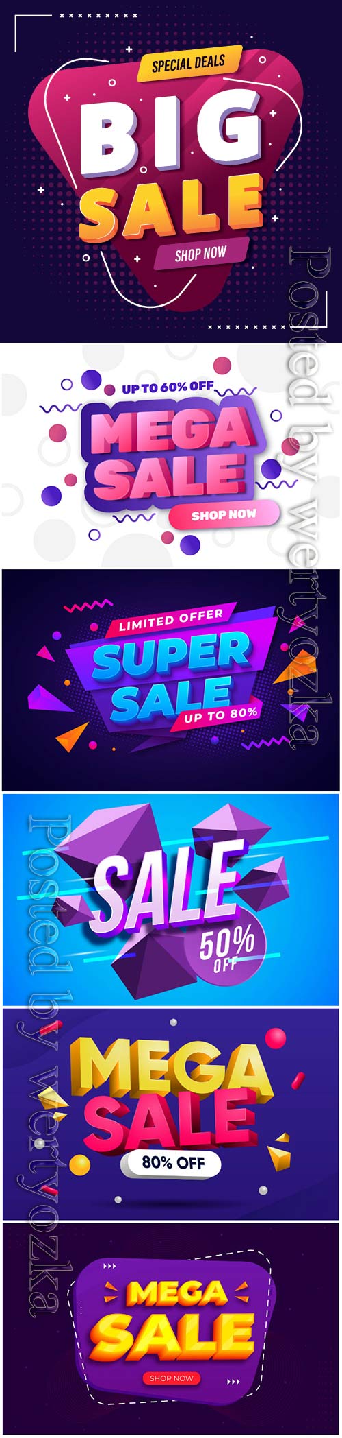 Colorful 3d sales vector background # 3