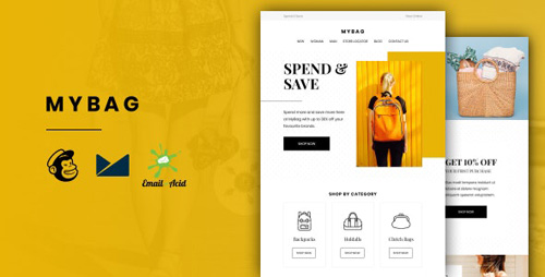 ThemeForest - MyBag v1.0 - E-commerce Responsive Email for Fashion & Accessories with Online Builder - 27445408