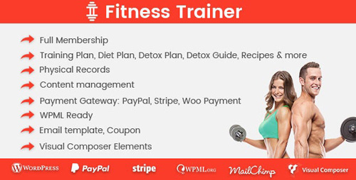 CodeCanyon - Fitness Trainer v1.4.8 - Training Membership Plugin - 19901278