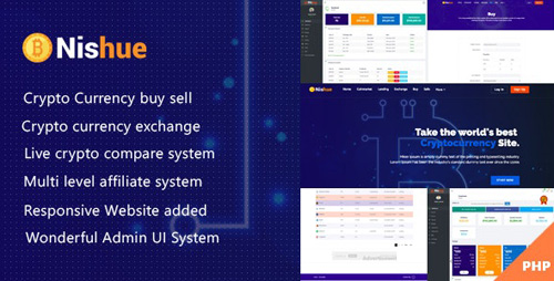 CodeCanyon - Nishue v3.8 - CryptoCurrency Buy Sell Exchange and Lending with MLM System | Live Crypto Compare - 21754644 - NULLED