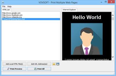 VovSoft Print Multiple Web Pages 2.1