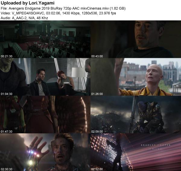 Avengers Endgame 2019 BluRay 720p AAC mkvCinemas