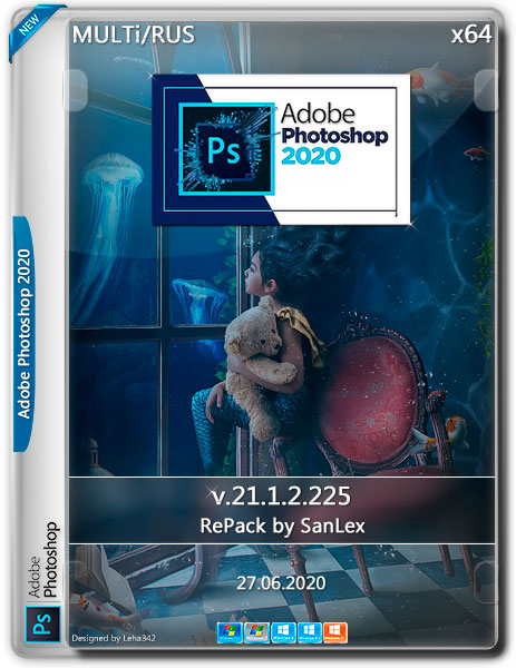 Adobe Photoshop 2020 x64 v.21.1.2.225 RePack by SanLex (Multi/RUS/27.06.2020)