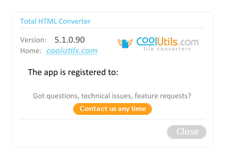 Coolutils Total HTML Converter 5.1.0.90