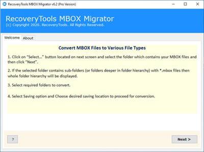 RecoveryTools MBOX Migrator 6.5 All Editions