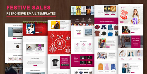 ThemeForest - Festive Sales v1.0 - Responsive Email Template with Online StampReady & Mailchimp Editors - 23019787