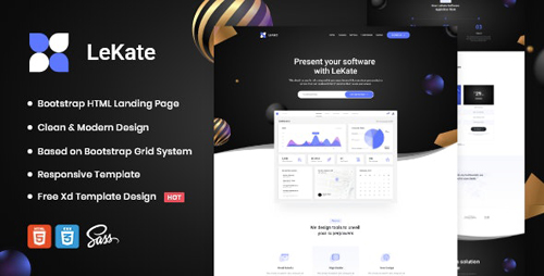 ThemeForest - LeKate v1.0 - Saas and Software HTML Landing Page - 26651167