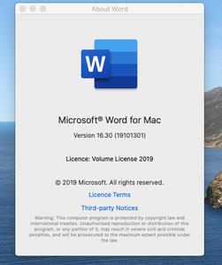 Microsoft Word 2019 for Mac v16.38 VL  Multilingual