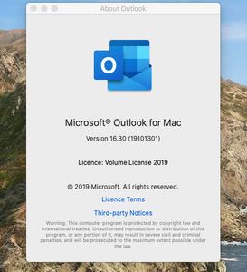 Microsoft Outlook 2019 for Mac v16.38 VL  Multilingual