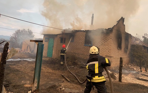 Пожары в Луганской области. Фоторепортаж