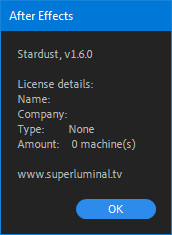 Superluminal Stardust 1.6.0 for Adobe After Effects