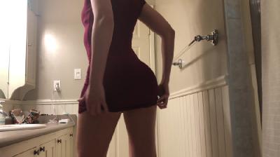 Shit - Fboom - burgundy dress ass poop worship with TinaAmazon (21 July 2020/HD/1.66 GB)