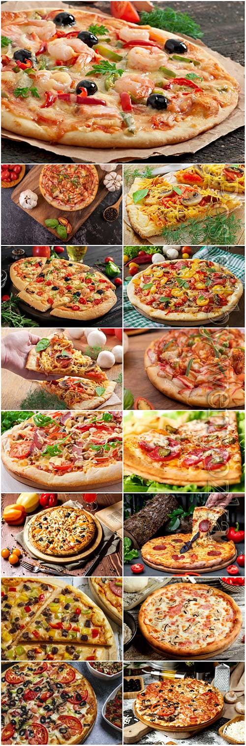 Pizza stock photo set