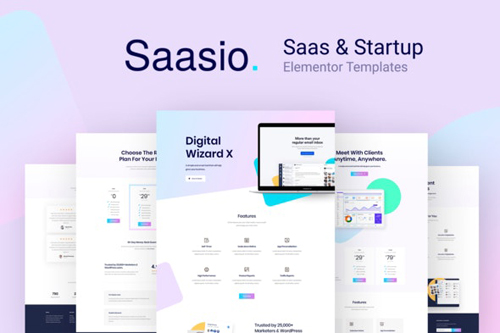 ThemeForest - Saasio v1.0 - Saas & Startup Elementor Templates - 27882602