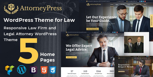 ThemeForest - Attorney Press v2.1.1 - Lawyer WordPress Theme - 20385629