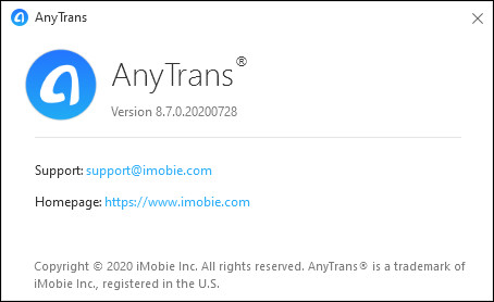 AnyTrans for iOS 8.7.0.20200728