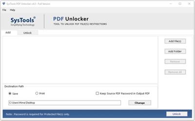 SysTools PDF Unlocker 4.0 (x64) Portable