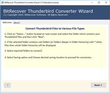 BitRecover Thunderbird Converter Wizard 7.0