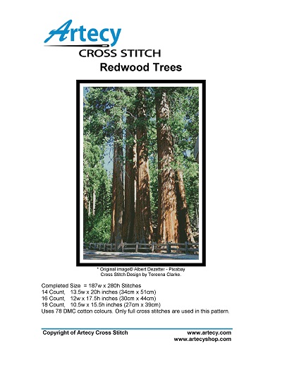 Artecy Cross Stitch - Redwood Trees