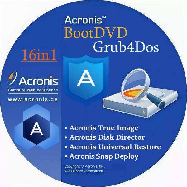 Acronis BootDVD Grub4Dos Edition 16in1 13.08.20