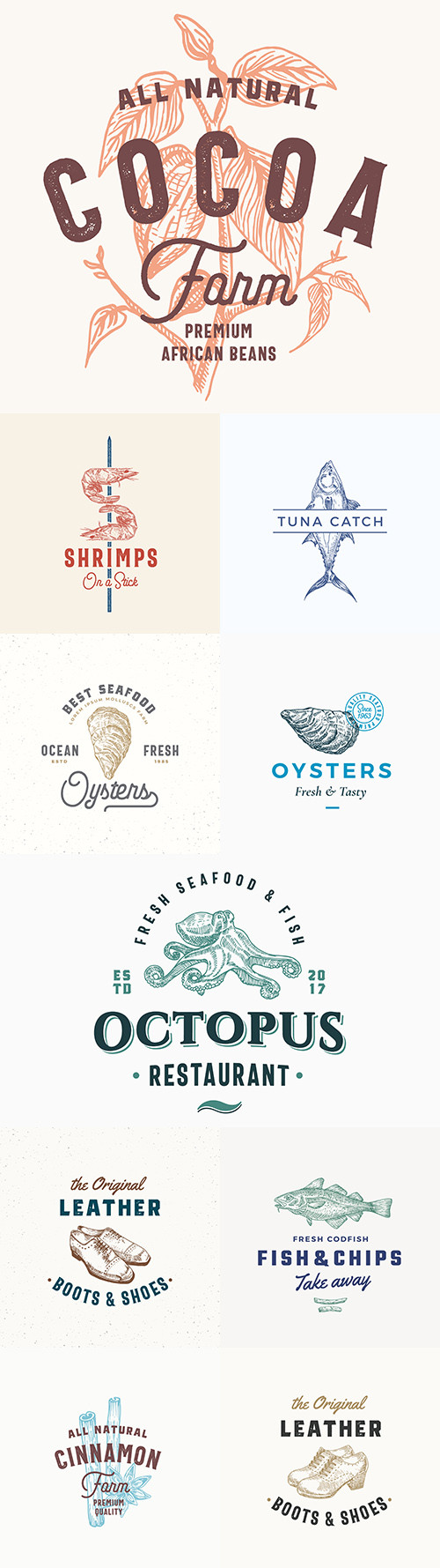 Vintage Brand name company logos business corporate design 50
