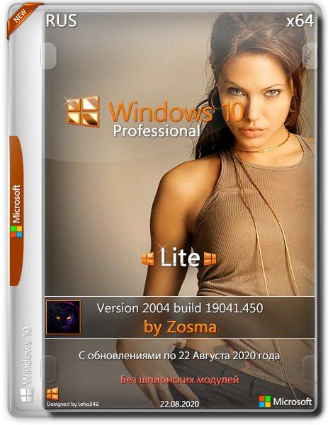 Windows 10 Professional x64 2004.19041.450 Lite by Zosma (RUS/2020)