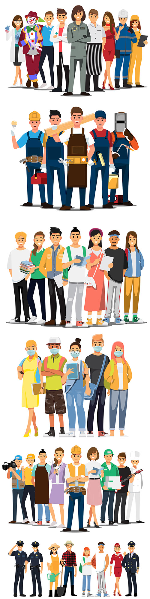 People of different professions and lifestyle flat design 9
