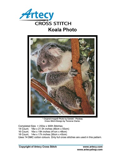 Artecy Cross Stitch - Koala  